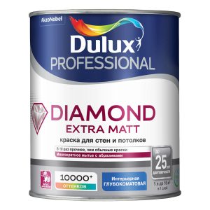 Краска Dulux Trade Diamond  Extra Matt водно-дисперсионная глубокоматовая база BC ( 0,9л)
