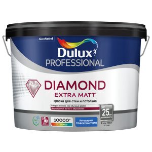 Краска Dulux Trade Diamond  Extra Matt водно-дисперсионная глубокоматовая база BW ( 9л)